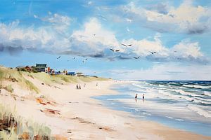 Kleines Dorf am Meer