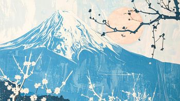 Zen Berglandschap: Moderne Interpretatie van Mount Fuji