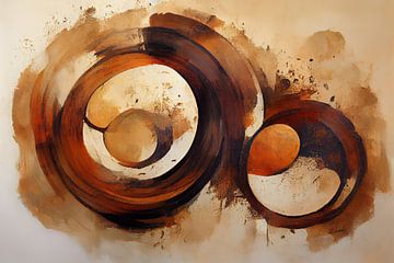Cirkels abstract van Bert Nijholt