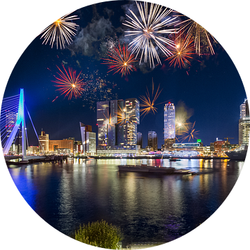 Vuurwerk in Rotterdam 3 van Prachtig Rotterdam