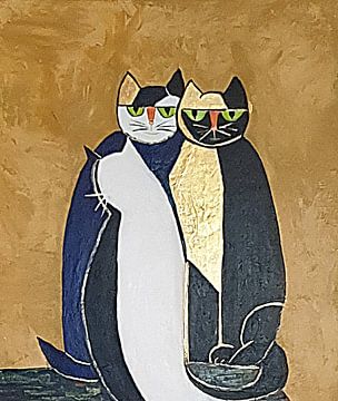 Drei Katzen von Rita Tielemans Kunst