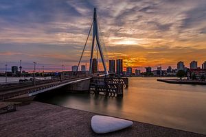 Le pont Erasmus à Rotterdam sur MS Fotografie | Marc van der Stelt