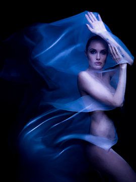 Angelina Jolie Artistiek Naakt Digital Art Portret van Art By Dominic