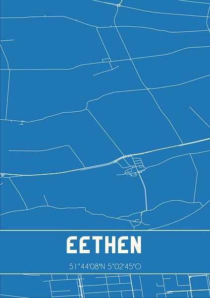 Blueprint | Map | Eethen (North Brabant) by Prints of Place