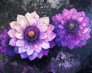 Blumenmalerei | Lila Blumen