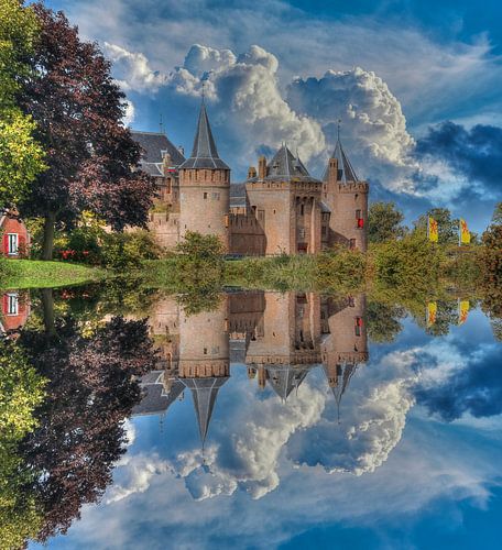 Water reflection, Muider Slot, The Netherlands