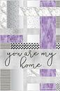 Grafikkunst SILBER You are my home | violett von Melanie Viola Miniaturansicht