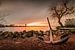 zonsondergang aan het meer van Johan Honders