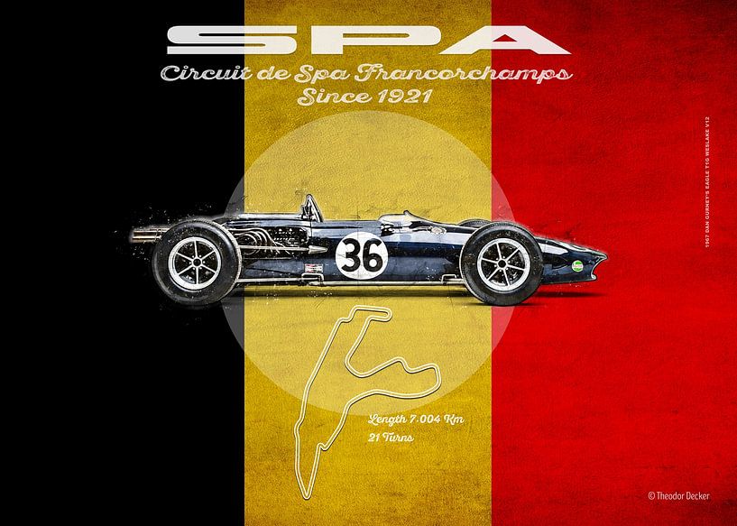 Spa Dan Gurneys Eagle Weslake Querformat von Theodor Decker