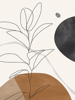 Abstrakte Kunst – Minimalistische Pflanze