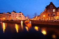 Het Rapenburg met de Sint Jeroensbrug in Leiden van Merijn van der Vliet thumbnail