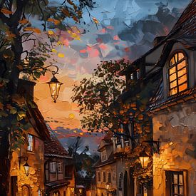 Golden Autumn Street by Wandpracht