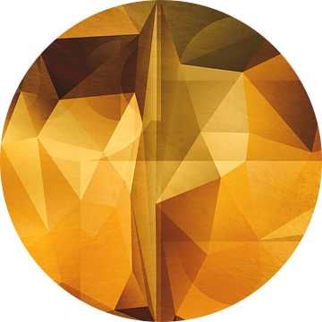 Gouden abstractie. Moderne geometrische kunst in bruin, geel, koper van Dina Dankers