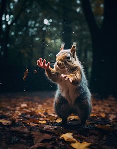 Eichhörnchen im Wald