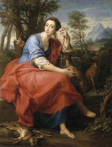 Vermoedelijk portret van de markiezin Caterina Gabrielli als Diana, Pompeo Batoni