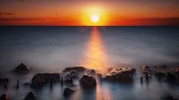 Sonnenuntergang auf dem IJsselmeer