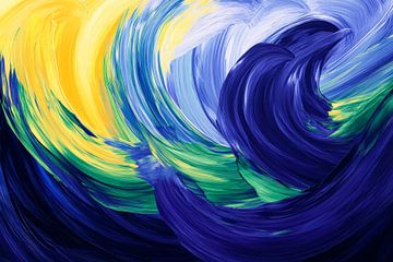 Coloured wave movement - Abstract by Poster Art Shop