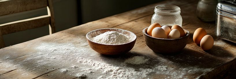 Kitchen ingredients wood by Poster Art Shop