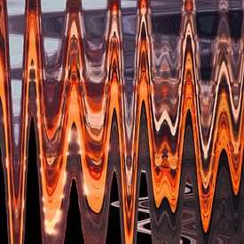 Burning sunset van Theo Fokker