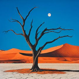 Desert landscape Moon by Poster Art Shop