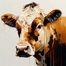 Portret van een koe van Bert Nijholt thumbnail