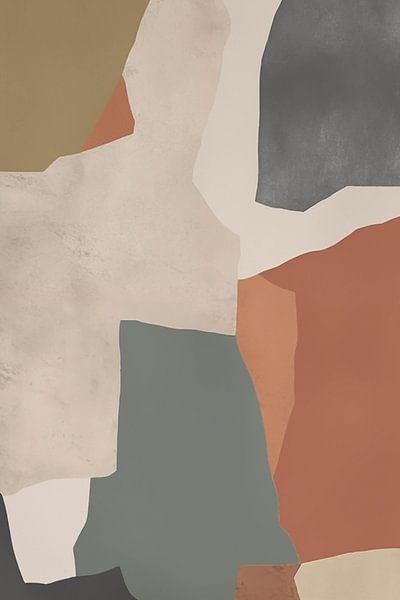 Sérénité terrestre : formes abstraites en équilibre par Color Square