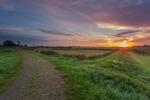 Sunrise Shock country province of Flevoland, Netherlands.