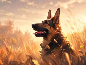 German Shepherd dog by PixelPrestige
