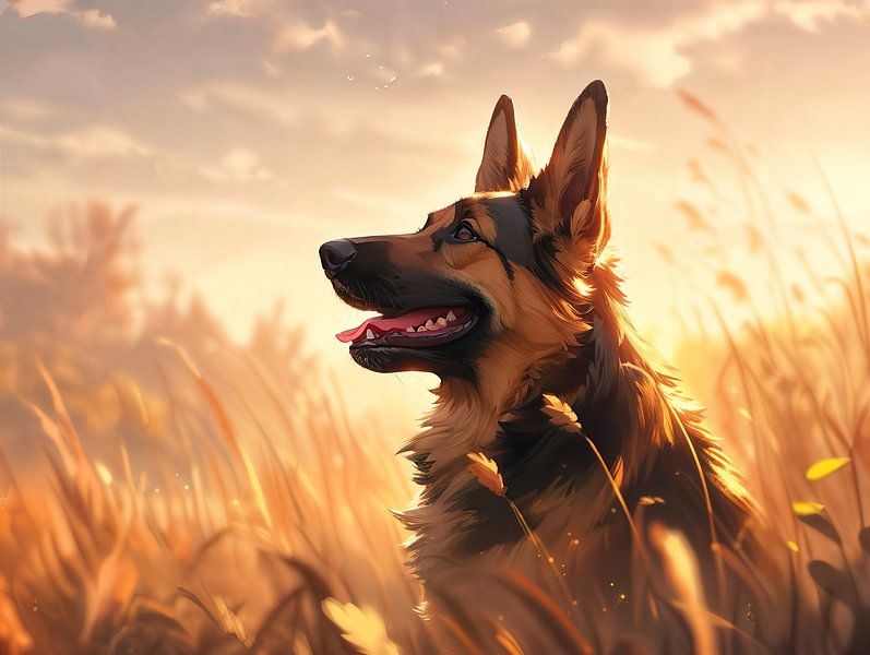 German Shepherd dog by PixelPrestige