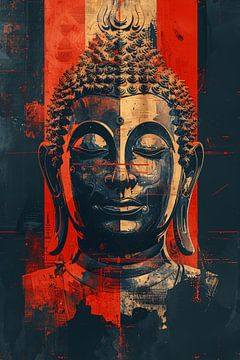 Modern Digitale Boeddha Kunst van Art & Soul Creations