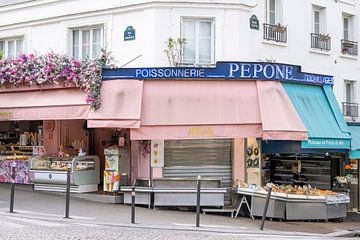Roze viswinkel in Montmartre Parijs