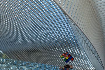 Moderne vormgeving in station Luik-Guillemins van Wim Stolwerk