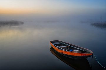 Silence au petit matin dans le Polder de la Colombe sur Leon Okkenburg