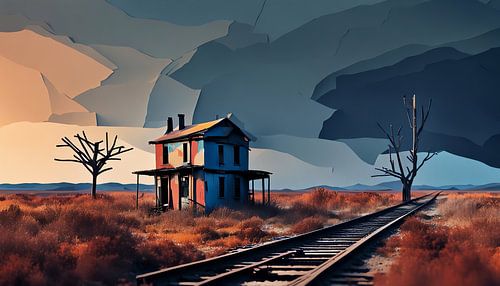 Lonely house on a railway track