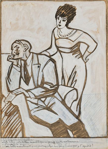 Die Dramen des Ehebruchs (1911) von Juan Gris von Peter Balan