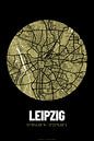 Leipzig – City Map Design Stadtplan Karte (Grunge) von ViaMapia Miniaturansicht