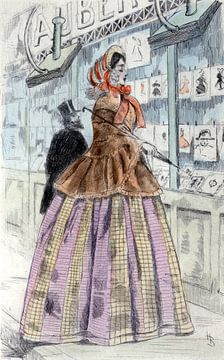 1858, Women's fashion in nineteenth-century Paris, Boutet, Henri (1851-1919), (Artist), 1902