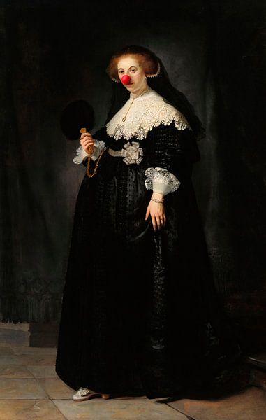 Rembrandt's Portrait of Oopjen Coppit with a Clown's Nose by Maarten Knops