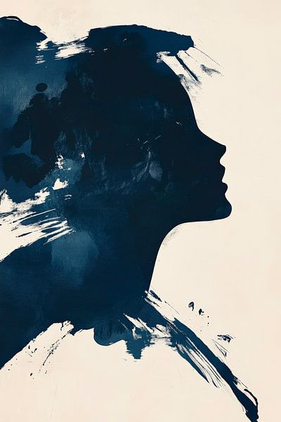 Donker silhouet met kleurverloop - Kunstzinnig van Poster Art Shop