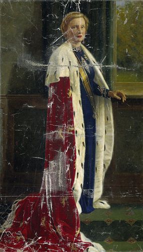 Koningin Juliana der Nederlanden in haar kroningsgewaad, Henricus Rol