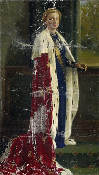 Queen Juliana of the Netherlands in her coronation robe, Henricus Rol by Masterful Masters