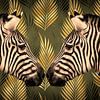Zwei Zebras im goldenen Dschungel von Marjolein van Middelkoop