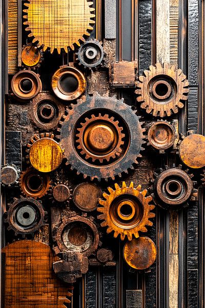 Industriële tandwielen en texturen van Art & Soul Creations
