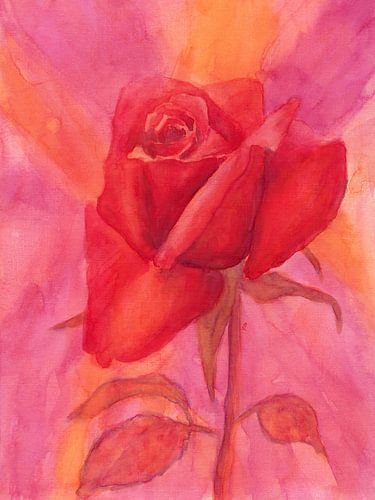 Rose rouge triptyque partie deux