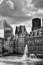 Binnenhof The Hague The Netherlands Black and White by Hendrik-Jan Kornelis
