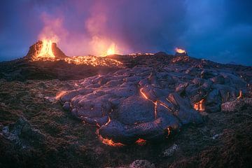 IJsland Geldingadalur vulkaanuitbarsting van Jean Claude Castor