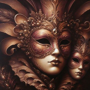 Venetian masks by Nicolette Vermeulen