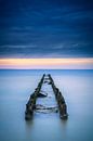 Old breakwater in the IJsselmeer at sunset by Fotografiecor .nl thumbnail