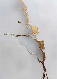 Art abstrait minimaliste Wabi-Sabi doré