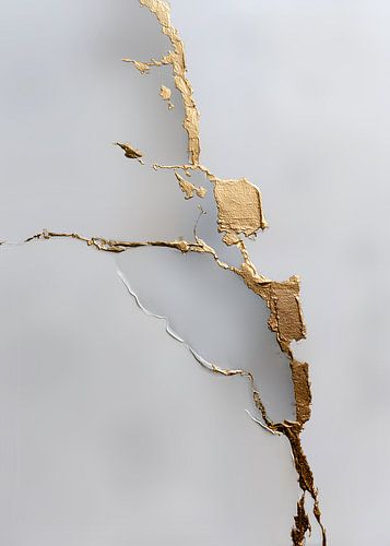 Minimalist Abstract Wabi-Sabi Gold Art